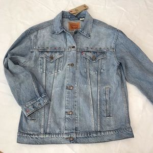 Levi’s Embellished Baggy Trucker Jean Jacket